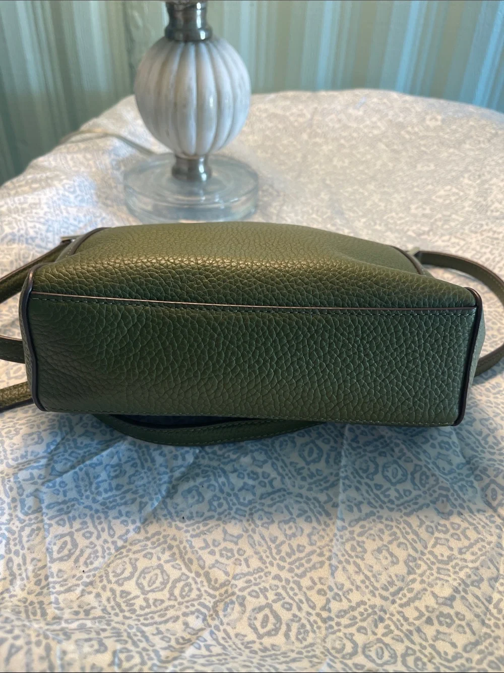 kate spade Olive Green Pebbled Leather Crossbody Bag